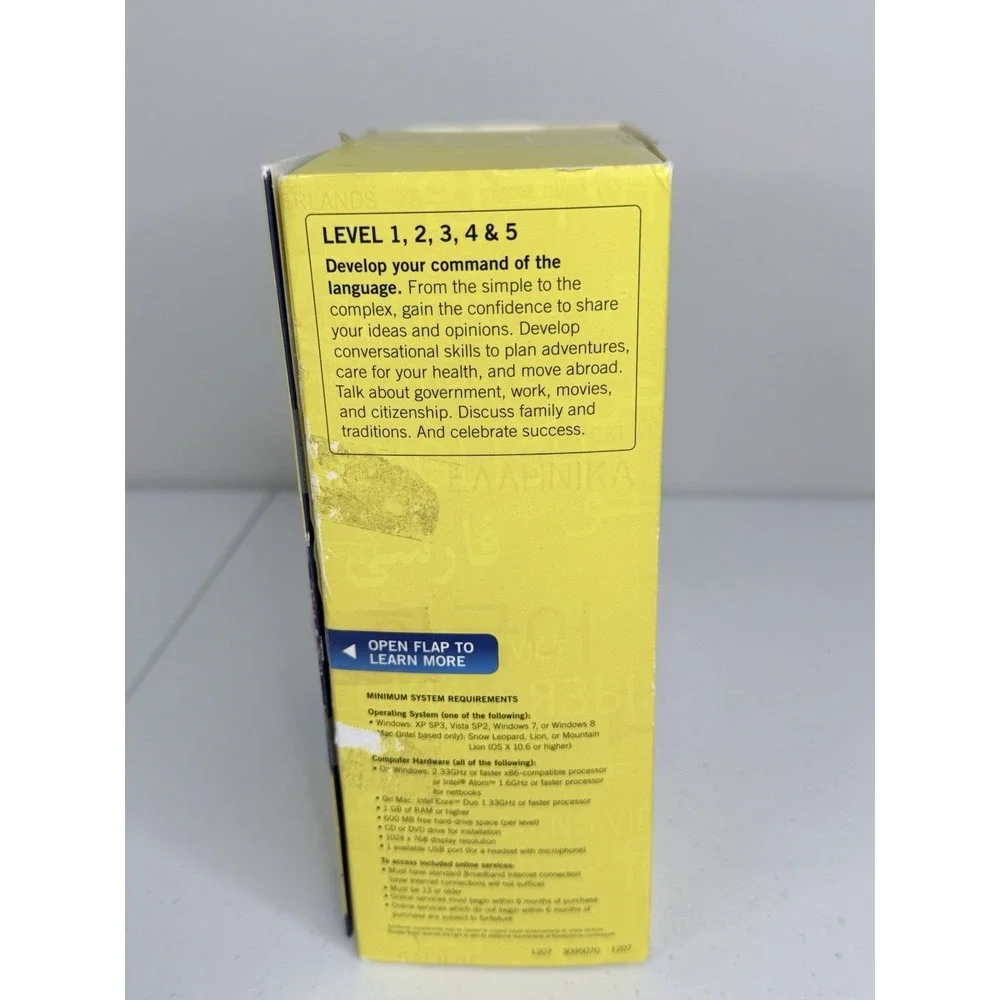 Rosetta Stone Spanish Espanol Levels 1-5 Disc Set Missing Headphones‎